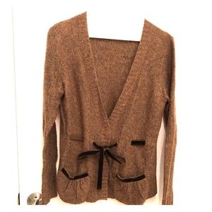 BCBG Maxazria M Chocolate Brown Wool Sweater